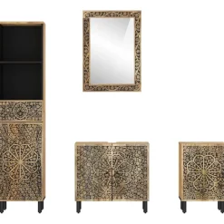 vidaXL Ensemble de meubles de salle de bain 4 pcs bois manguier massif