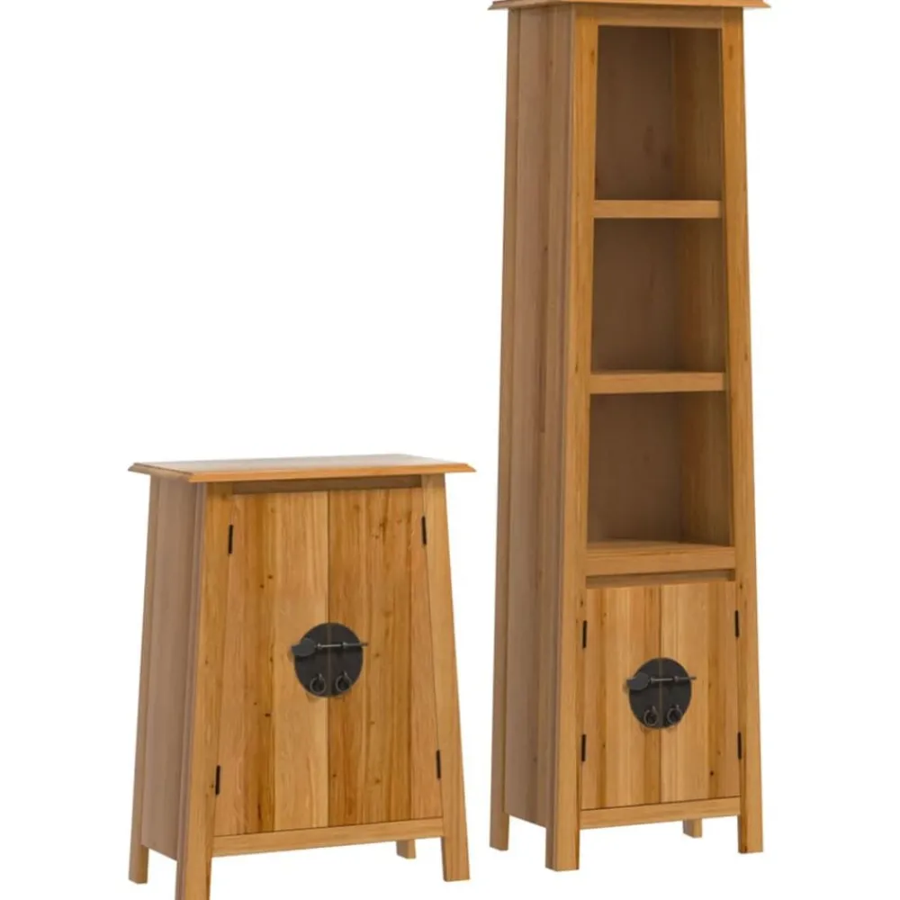 Ensembles De Meubles-vidaXL Ensemble de meubles de salle de bain 2 pcs bois de pin massif