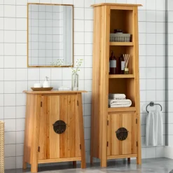 Ensembles De Meubles-vidaXL Ensemble de meubles de salle de bain 2 pcs bois de pin massif
