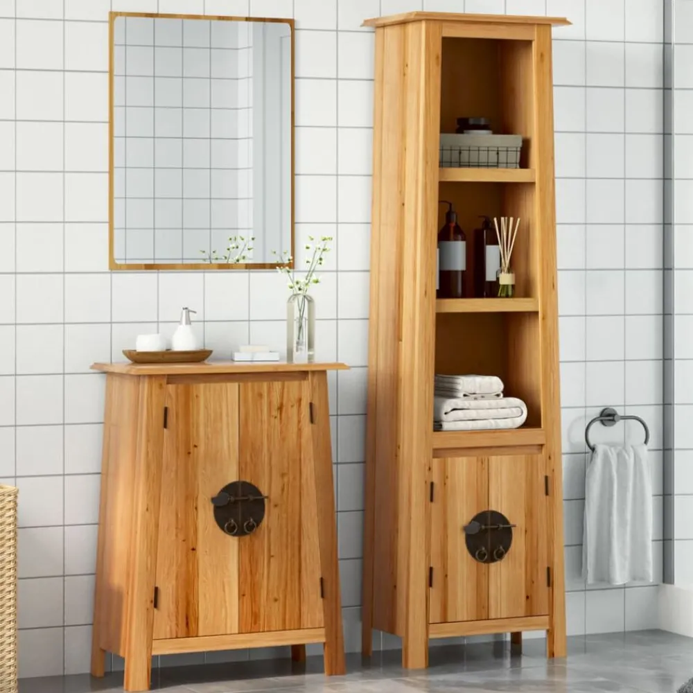 Ensembles De Meubles-vidaXL Ensemble de meubles de salle de bain 2 pcs bois de pin massif