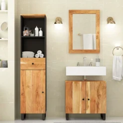 Ensembles De Meubles-vidaXL Ensemble de meubles de salle de bain 3 pcs bois massif d'acacia