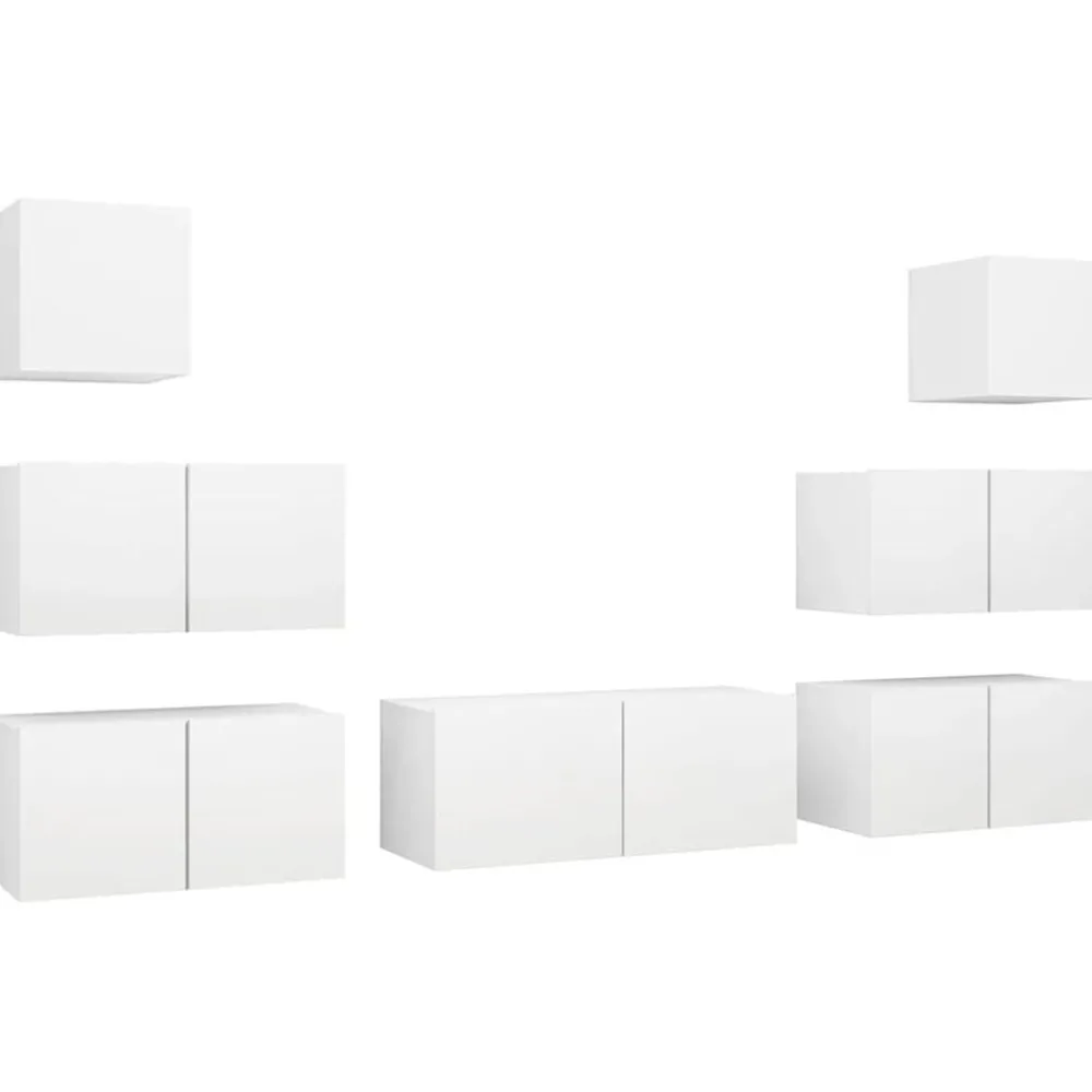 vidaXL Ensemble de meubles TV 7 pcs Bois d'ingénierie