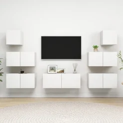vidaXL Ensemble de meubles TV 7 pcs Bois d'ingénierie