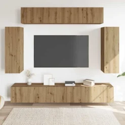 vidaXL Ensemble de meuble TV mural 6 pcs chêne artisanal