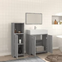 vidaXL Ensemble de meubles de salle de bain 3 pcs
