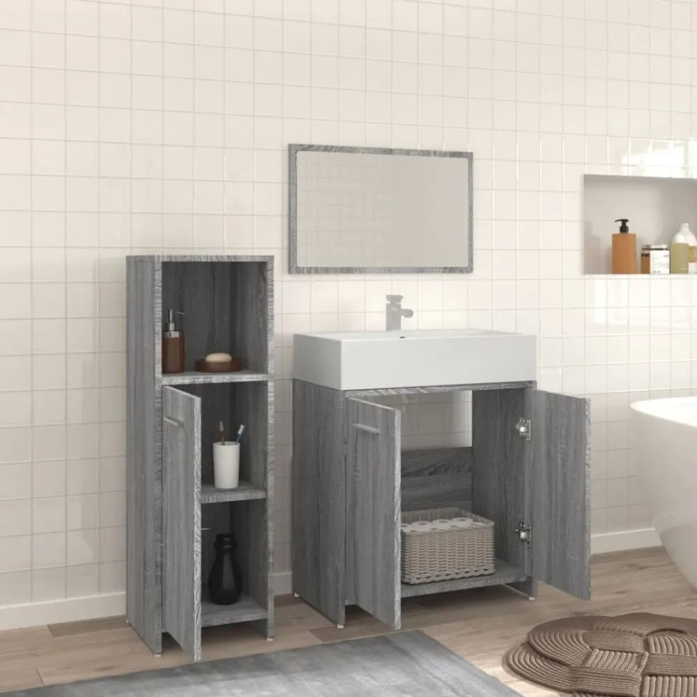 vidaXL Ensemble de meubles de salle de bain 3 pcs