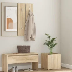 vidaXL Ensemble de meubles de couloir Chêne Sonoma Bois d'ingénierie
