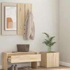 vidaXL Ensemble de meubles de couloir Chêne Sonoma Bois d'ingénierie