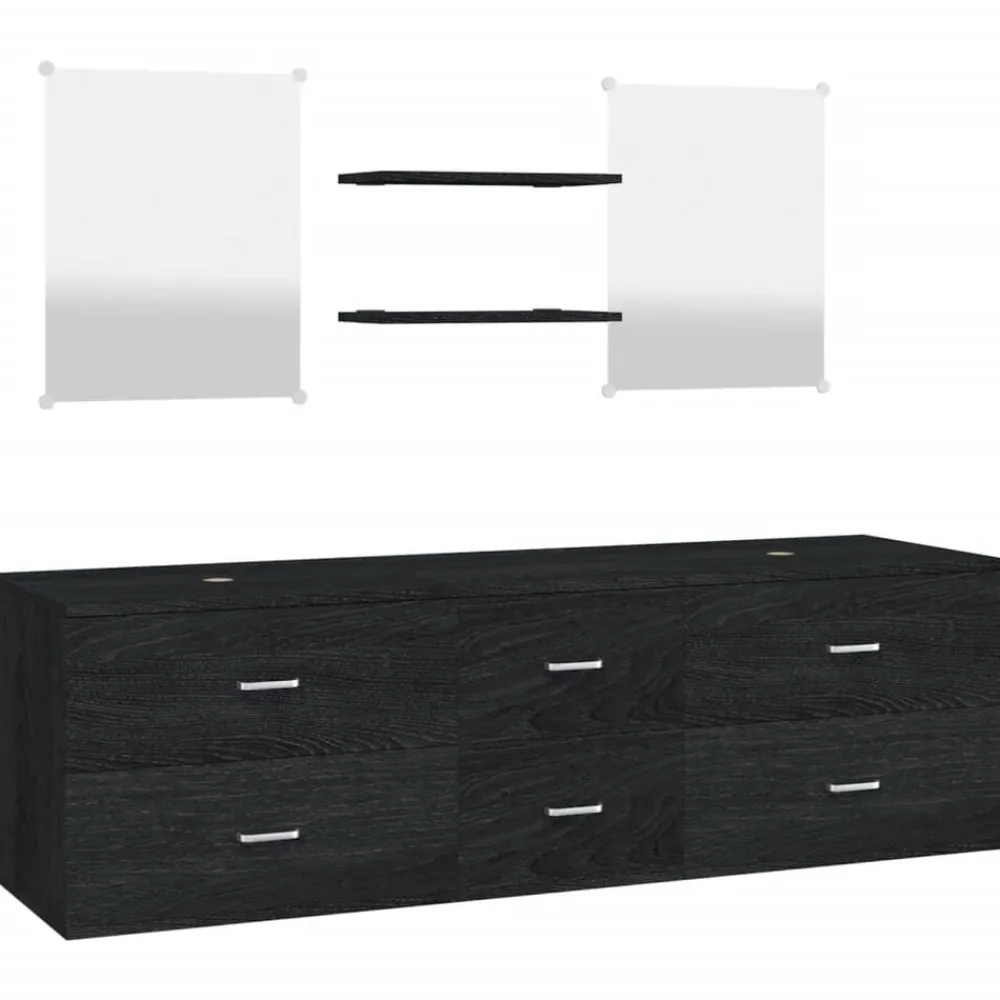 vidaXL Ensemble de meubles salle de bain 5 pcs bois d'ingénierie
