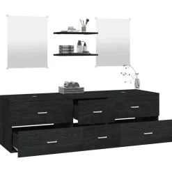 vidaXL Ensemble de meubles salle de bain 5 pcs bois d'ingénierie