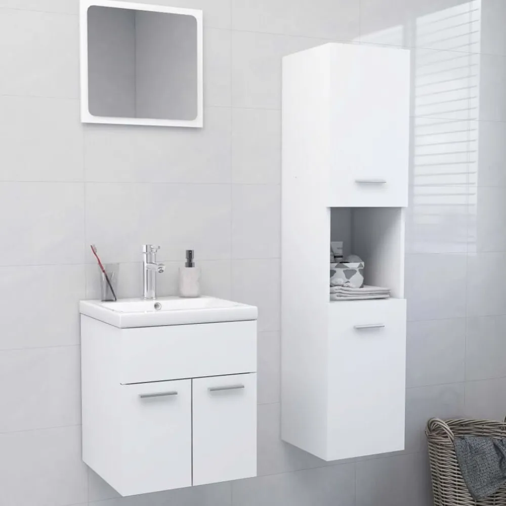 vidaXL Ensemble de meubles de salle de bain Aggloméré