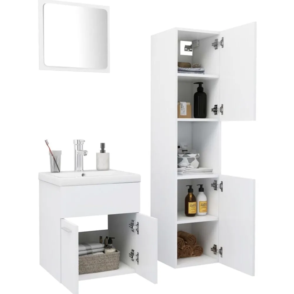 vidaXL Ensemble de meubles de salle de bain Aggloméré