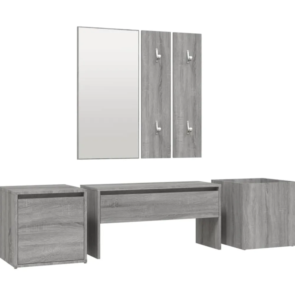vidaXL Ensemble de meubles de couloir Bois d'ingénierie
