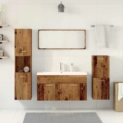 Ensembles De Meubles-vidaXL Ensemble de meubles salle de bain 5 pcs bois d'ingénierie Bois ancien