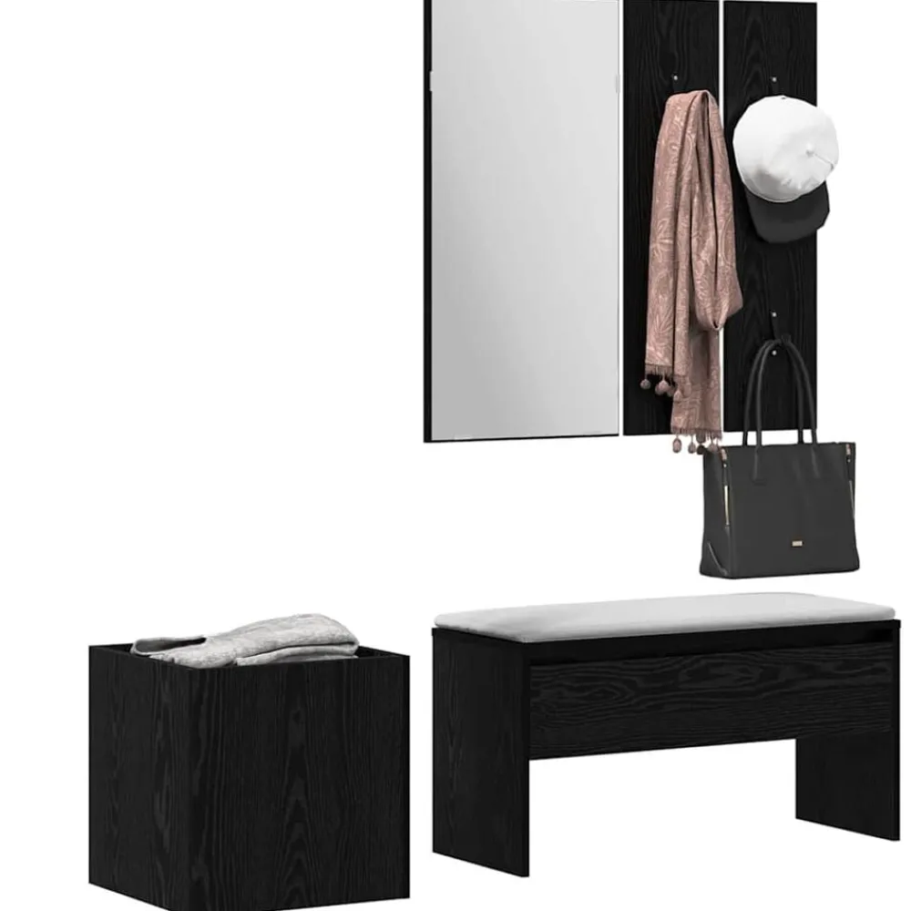 vidaXL Ensemble de meubles d'entrée 5 pcs Bois d'ingénierie