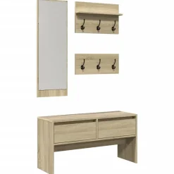 vidaXL Ensemble de meubles de couloir 4 pcs chêne sonoma