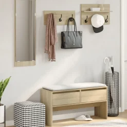 vidaXL Ensemble de meubles de couloir 4 pcs chêne sonoma