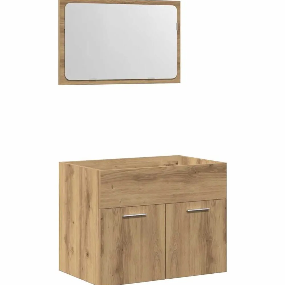 vidaXL Ensemble de meubles salle de bain 2 pcs bois d'ingénierie