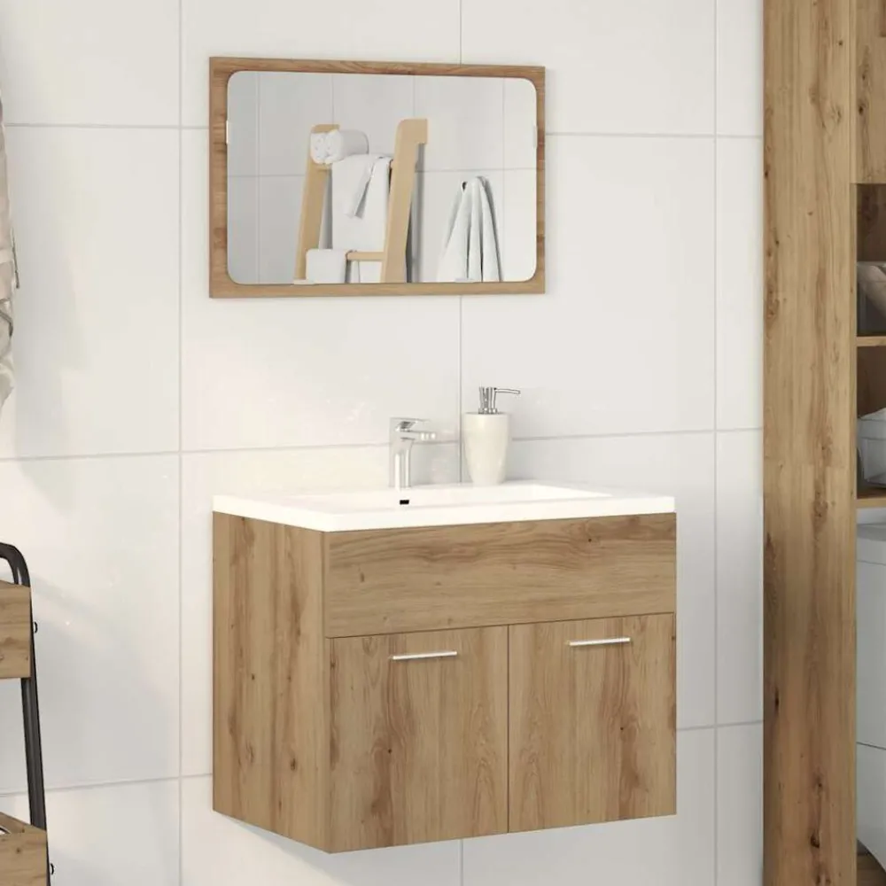 vidaXL Ensemble de meubles salle de bain 2 pcs bois d'ingénierie