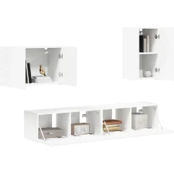 vidaXL Ensemble de meuble TV mural 4 pcs Bois d'ingénierie