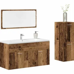 Ensembles De Meubles-vidaXL Ensemble de meubles salle de bain 3 pcs bois d'ingénierie Bois ancien