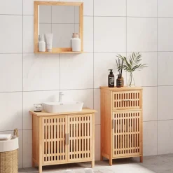 Ensembles De Meubles-vidaXL Ensemble de meubles de salle de bain 3 pcs Bois massif de noyer