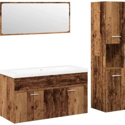 vidaXL Ensemble de meubles salle de bain 4 pcs bois d'ingénierie