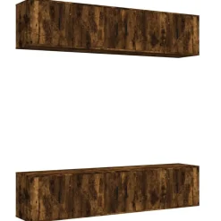 vidaXL Ensemble de meubles TV 6 pcs Chêne fumé Bois d'ingénierie