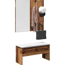 vidaXL Ensemble de meubles de couloir bois d'ingénierie