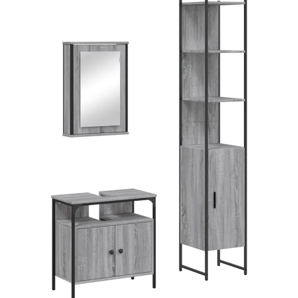vidaXL Ensemble de meubles de salle de bain 3 pcs
