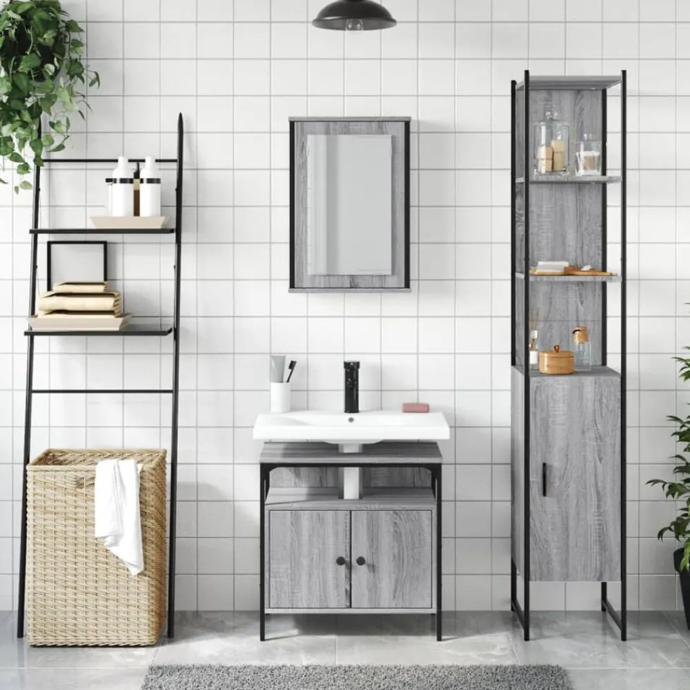 vidaXL Ensemble de meubles de salle de bain 3 pcs