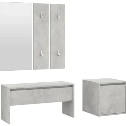 vidaXL Ensemble de meubles de couloir Bois d'ingénierie