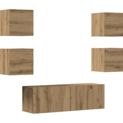Meubles Tv-vidaXL Ensemble de meuble TV mural 5 pcs chêne artisanal chêne artisanal