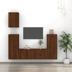vidaXL Ensemble de meubles TV 5 pcs Chêne marron Bois d'ingénierie