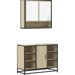 Ensembles De Meubles-vidaXL Ensemble de meubles de salle de bain 2 pcs chêne sonoma Chêne sonoma