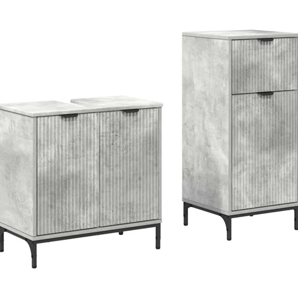 vidaXL Ensemble de mobilier de salle de bain 2 pcs