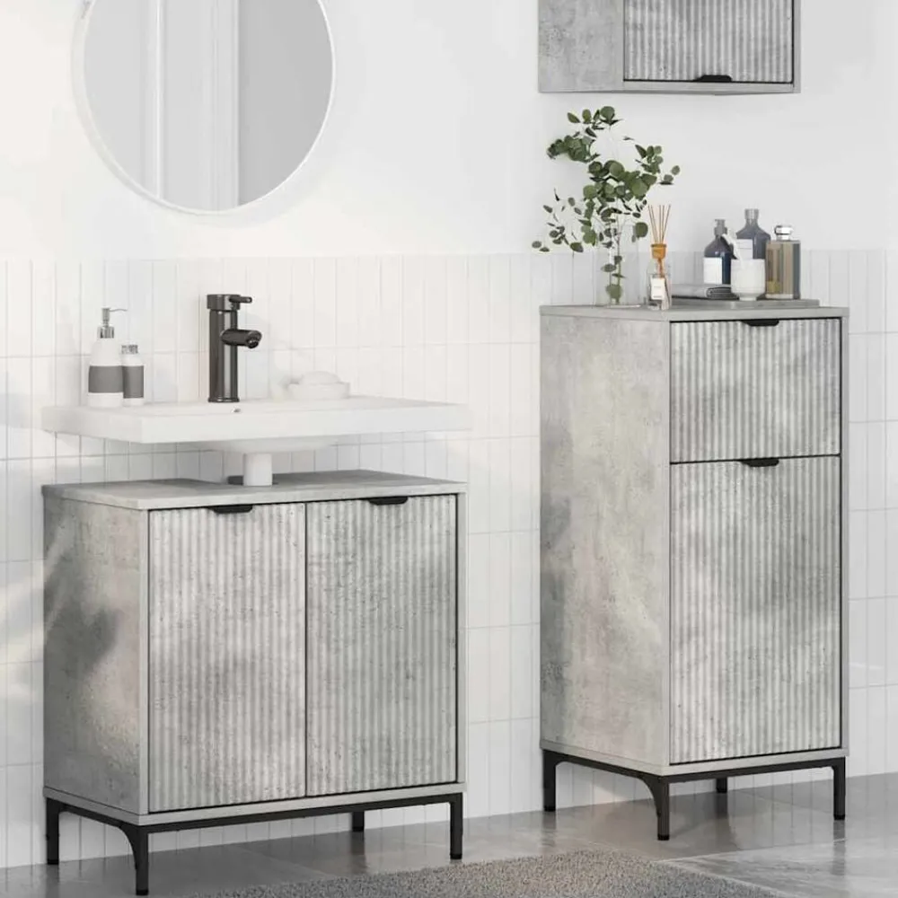 vidaXL Ensemble de mobilier de salle de bain 2 pcs