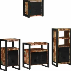 Ensembles De Meubles-vidaXL Ensemble de mobilier de salle de bain 4 pcs Bois Recyclé Solide