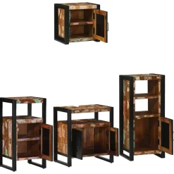 Ensembles De Meubles-vidaXL Ensemble de mobilier de salle de bain 4 pcs Bois Recyclé Solide