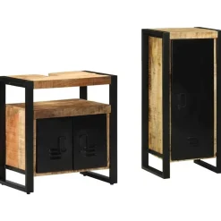 vidaXL Ensemble de mobilier de salle de bain avec tiroir 2 pcs