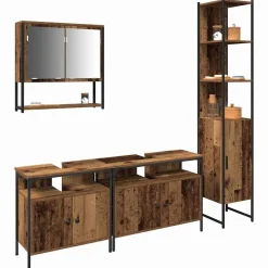 Ensembles De Meubles-vidaXL Ensemble de mobilier de salle de bain 4 pcs Bois ancien