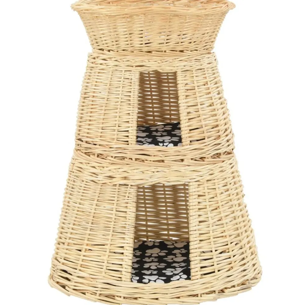 vidaXL Ensemble de panier pour chats 3 pcs avec coussins 47x34x60 cm