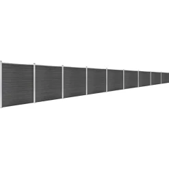 vidaXL Ensemble de panneau de clôture WPC 1564x186 cm