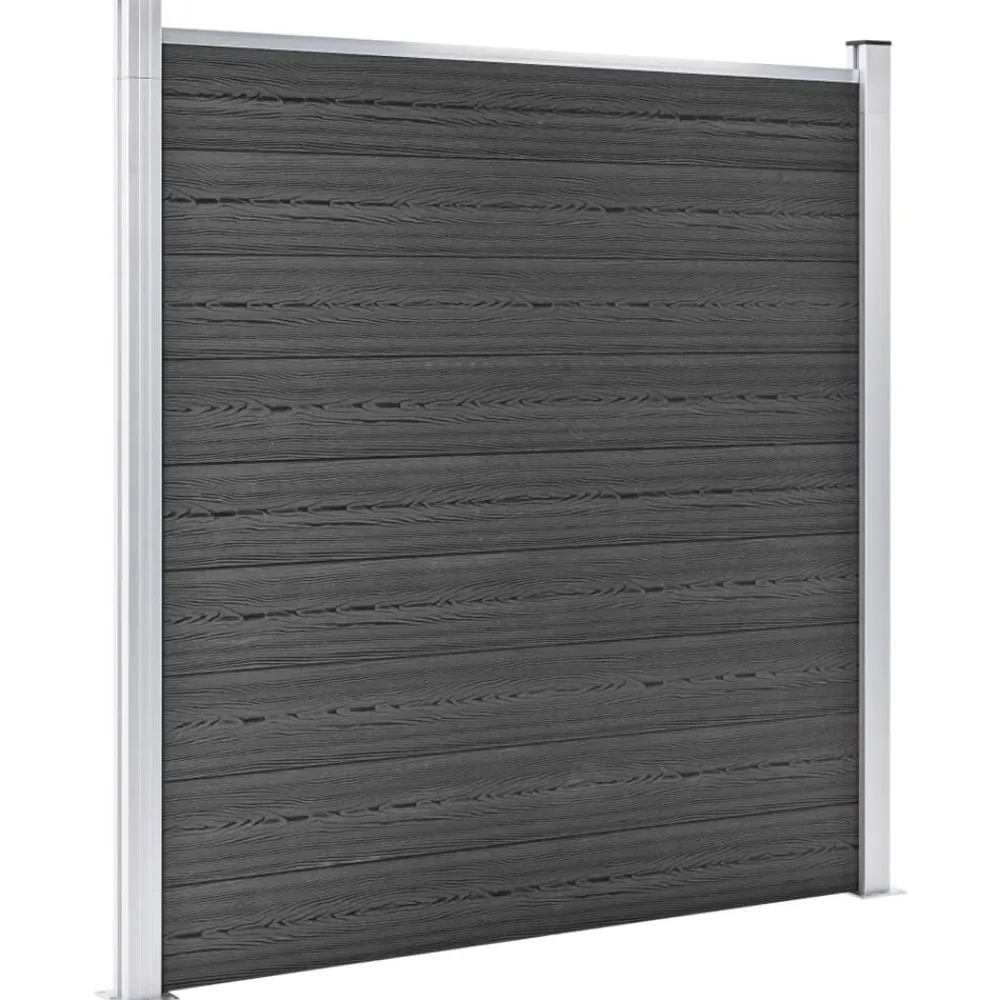 vidaXL Ensemble de panneau de clôture WPC 1311x(105-186) cm