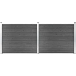 vidaXL Ensemble de panneau de clôture WPC 353x146 cm