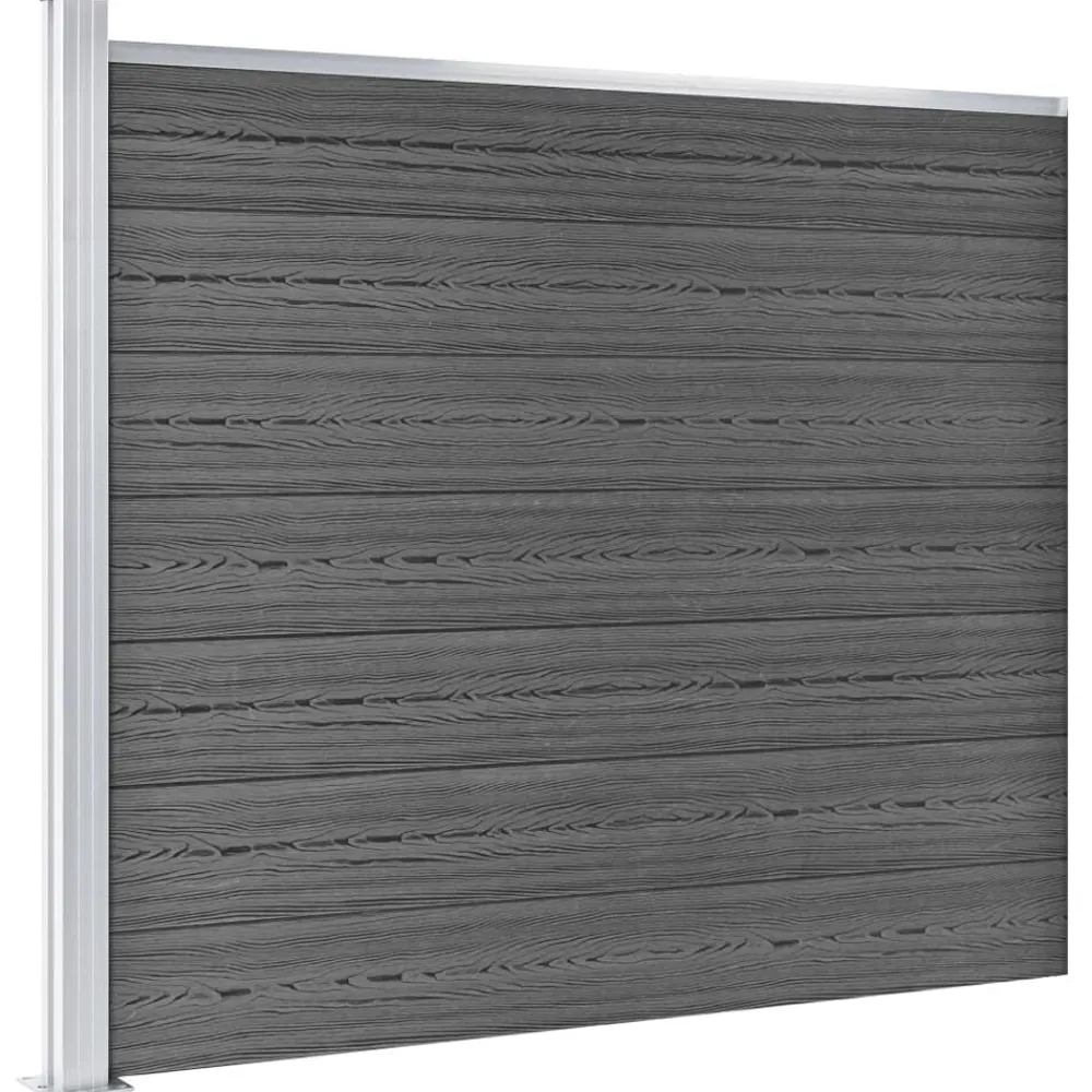 vidaXL Ensemble de panneau de clôture WPC 353x146 cm