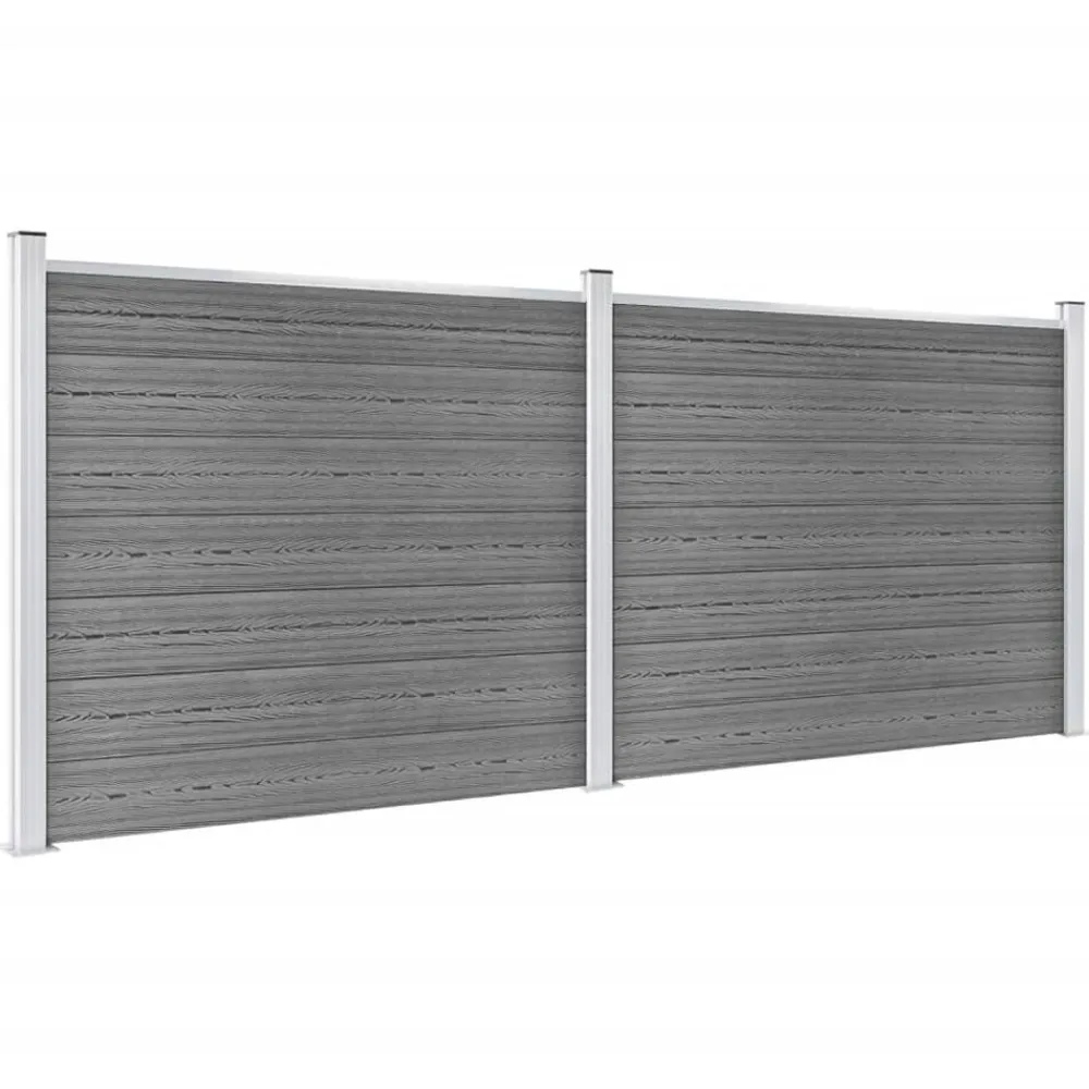 vidaXL Ensemble de panneau de clôture WPC 353x146 cm