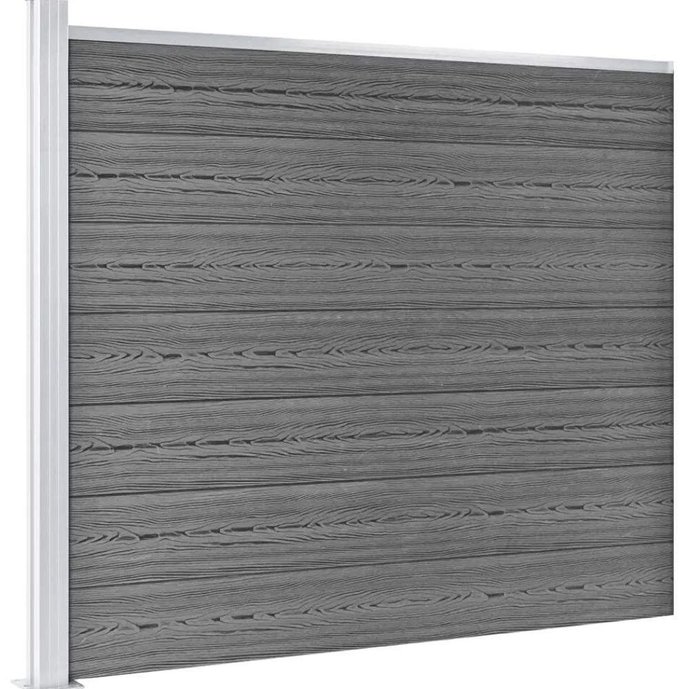 vidaXL Ensemble de panneau de clôture WPC 353x146 cm