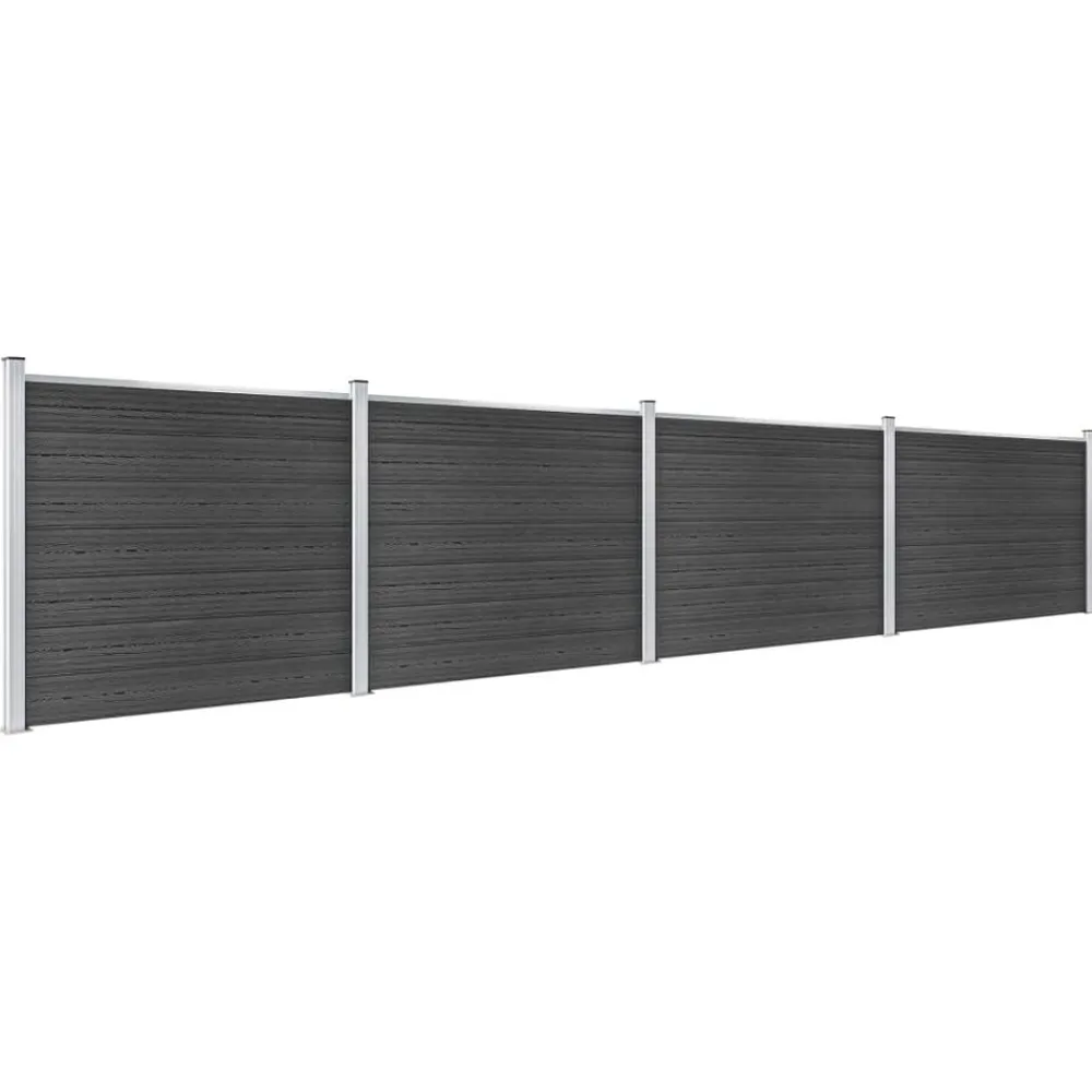 vidaXL Ensemble de panneau de clôture WPC 699x146 cm