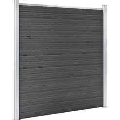 vidaXL Ensemble de panneau de clôture WPC 1657x(105-186) cm